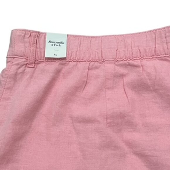 NEW Abercrombie & Fitch Linen Shorts Women’s‎ Size XL Pink Pleated Bermuda NWT - Picture 7 of 10